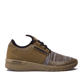 Supra Mens FLOW RUN Low Top Shoes Olive Multi/olive | US-17384